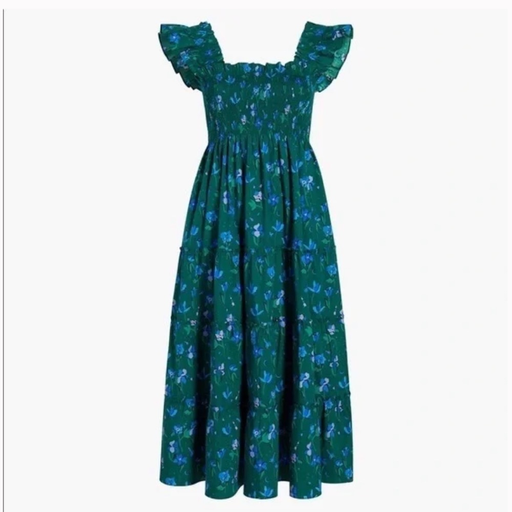 Hill House Ellie Nap Dress- Emerald Space Floral